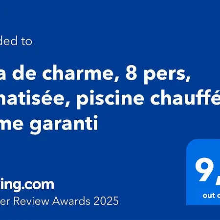 villa de charme, 8 pers, climatisée, piscine chauffée, calme garanti-2