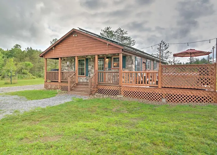 Deck, Hot Tub, Fire Pit: Rustic Cabin In Benezette