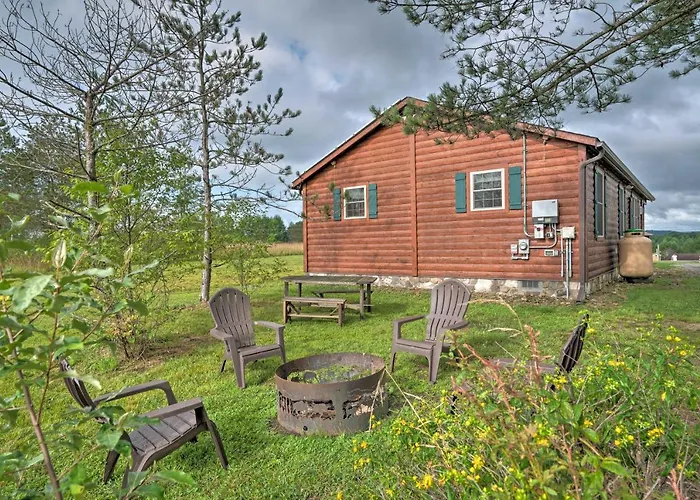 Deck, Hot Tub, Fire Pit: Rustic Cabin In Benezette