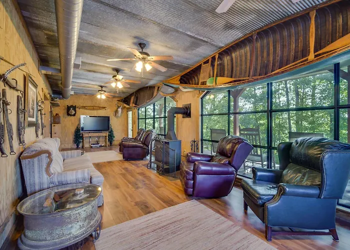 'River Bend Lodge' Heflin Home In The Woods!