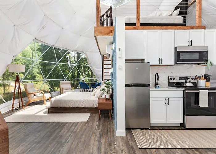 Zen Dome - Romantic Retreat, Wifi & Ac, Hot Tub, National Park 8 Min