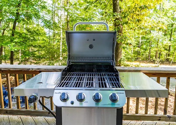 Modern W Fire Pit Deck, Grill & Hot Tub