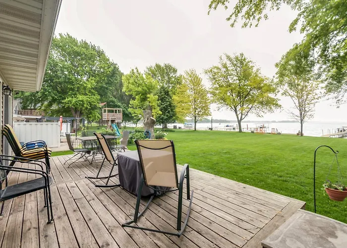 Waterfront Johnson Lake Getaway W/ Fire Pit!