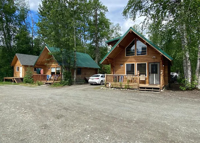 Talkeetna Log Cabin With Hot Tub Unit 1