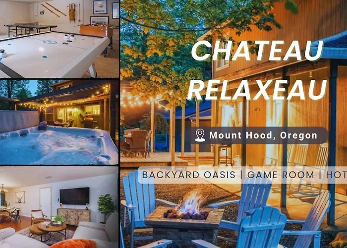 Chateau Relaxeau Game Room Hot Tub Fire Pit