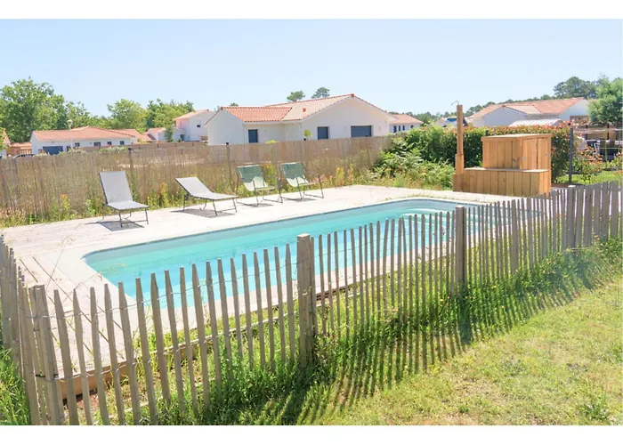 Maison Calme Biscarosse Avec Piscine - 10 Min Plage