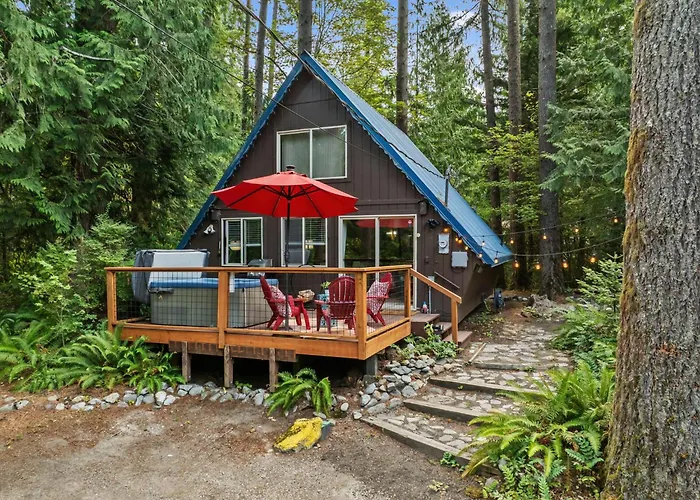 Retro A-Frame Cabin - Hot Tub Firepit & Fireplace