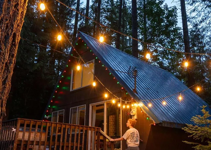 Retro A-Frame Cabin - Hot Tub Firepit & Fireplace