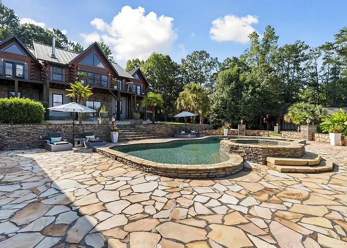 Luxury 5Br Cabin Private Pool & Lake, Near Atlanta