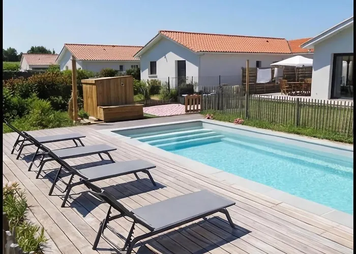Maison Calme Biscarosse Avec Piscine - 10 Min Plage