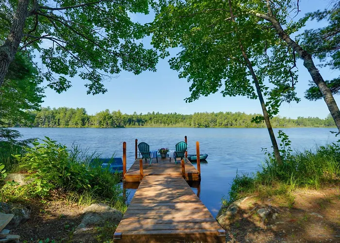 Private Dock & Deck: Tranquil Dam Pond Cottage!