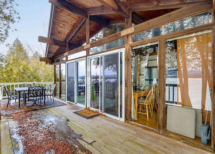 Waterfront Deck + Views: Schroon Lake Sanctuary