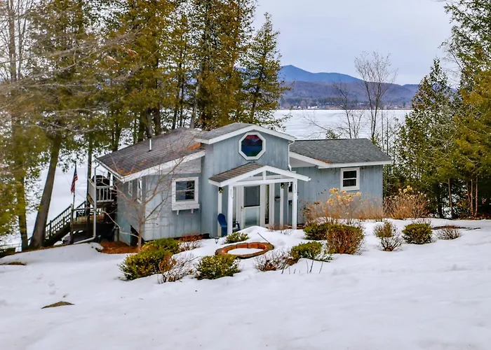 Waterfront Deck + Views: Schroon Lake Sanctuary