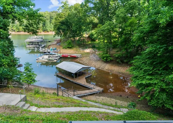 Lake Lanier Lake House With Private Dock Hot Tub Pet-Friendly Game Room