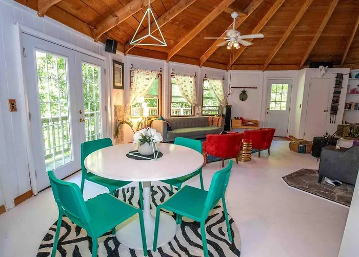 Enchanting Yurt Rental With A Cozy Fireplace For A Catskills Weekend Getaway