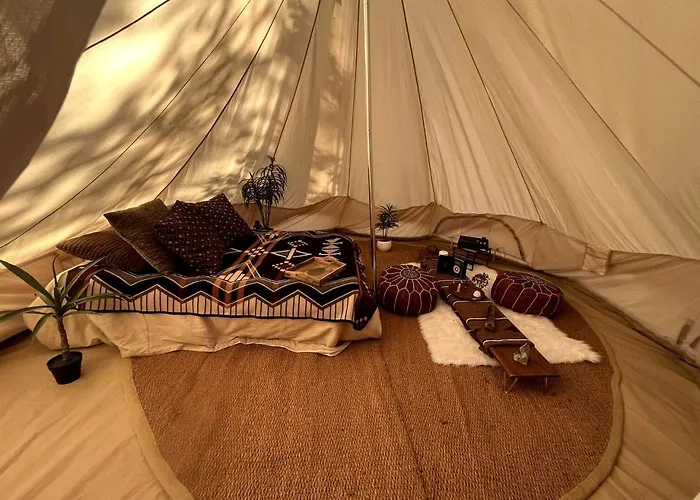 Lakeside Glamping Bell Tent Retreat On Tuttle Creek Lake In Kansas, Perfect For A Weekend Of Swimming And Fishing