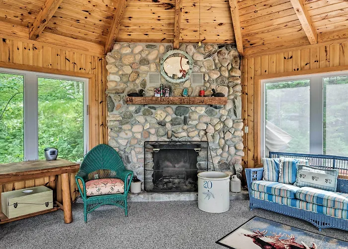 Rustic Cozy Cabin On Island Lake W/ Fire Pit, Dock
