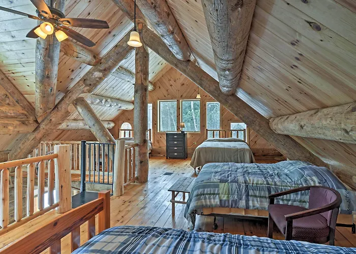 Custom Log Cabin W/ Deck & 45 Acres By Pine River!