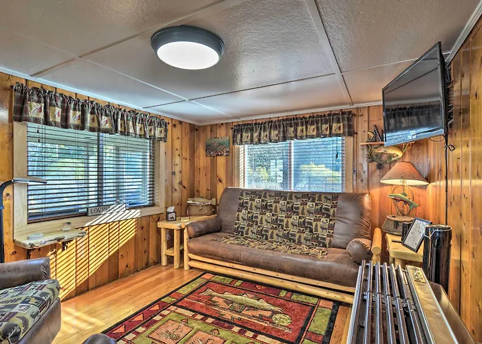 Riverfront Grayling Retreat W/ Fire Pit & Dock!