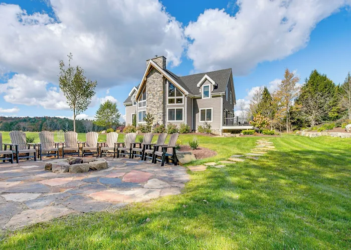 Spacious & Secluded Forksville Home: Fire Pit